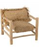 Fauteuil Timo en Jonc de Mer & Bois de Teck Naturel - 75 cm