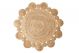Tapis Fleur en jute 2 cercles - D 150 cm