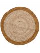 Tapis Rond Brun & Naturel en Jute Bloomingville - 90 cm 