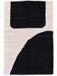 Grand Tapis Bloop Coton Noir & Blanc - 200 x 300 cm