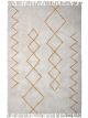 Tapis Huso en Coton Jaune & Blanc Bloomingville - 200 x 140 cm