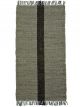 Tapis Jute et Coton Vert Sauge & Noir Madam Stoltz - 70 x 140 cm