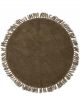 Tapis Rond Lenea Vert Kaki en Laine Bloomingville - 110 cm 