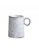 Mug en Grès Texturé et Moucheté Blanc  - 10 cm