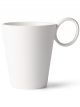 Tasse en Porcelaine Blanche Anse Ronde - 11 cm