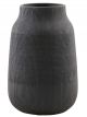 Vase Groove Noir - 22 cm