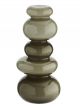 Vase Galets en Verre Beige Sable - 23,5 cm